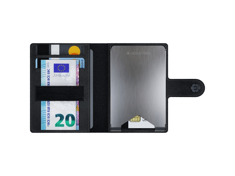 Ledlenser pénztárca/powerbank/lámpa, fekete (502315)