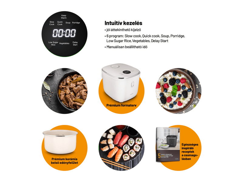 Lauben Low Sugar Rice Cooker 3000WT rizsfőző
