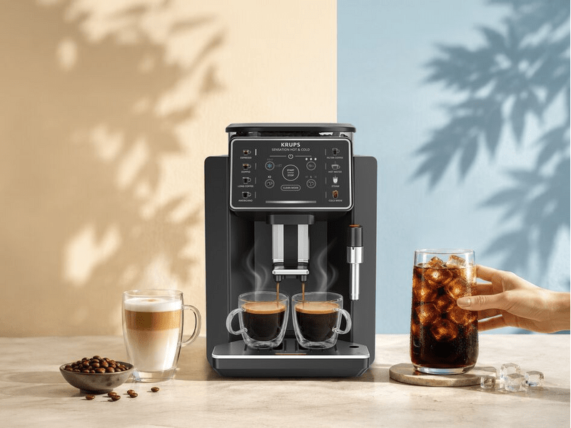 Krups EA9138E0 Sensation Hot & Cold automata kávéfőző, fekete