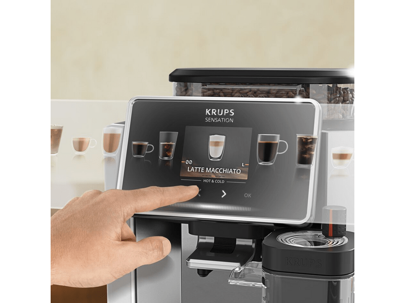Krups EA918GE0 Sensation Elite automata kávéfőző, ezüst