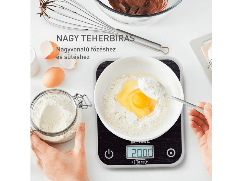 Konyhai mérleg, 5kg-ig,fekete
