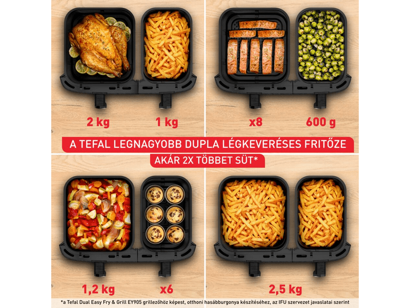 Tefal EY942AE0 Easy Fry Dual XXL Airfyer