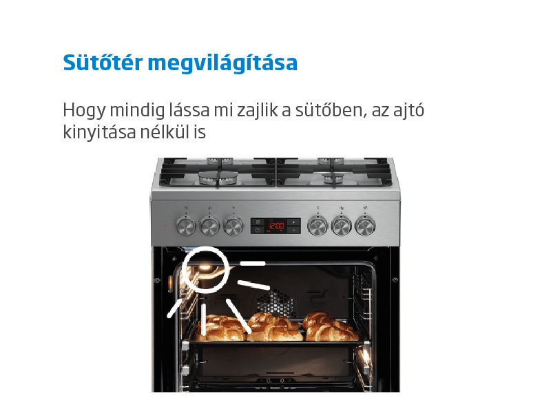 BEKO FSE52320DW Tűzhely Kombinált tűzhely