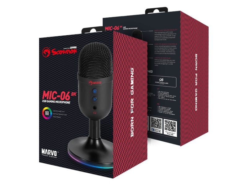 Marvo Blast 40 Vezetékes mikrofon, fekete (MIC-06 BK)