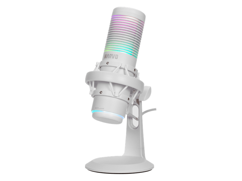 Marvo Blast 60 vezetékes mikrofon, fehér (MIC-07 WH)