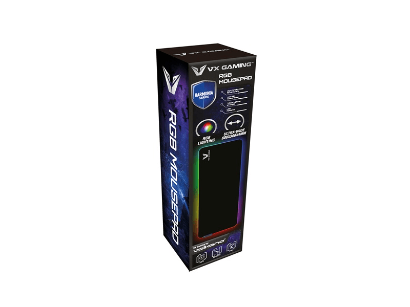 MOU VX Gaming Harmonia Extra széles RGB Egérpad 800x300x4mm