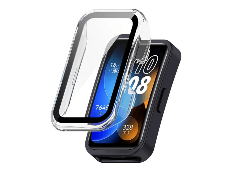 Gigapack Huawei Band 8/9 Óra tok, kijelzővédővel, átlátszó (GP-150402)