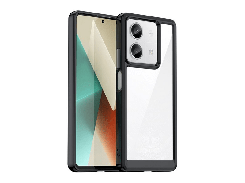 Gigapack Xiaomi Redmi Note 13 5G Szilikon telefonvédő tok, fekete/átlátszó (GP-153747)
