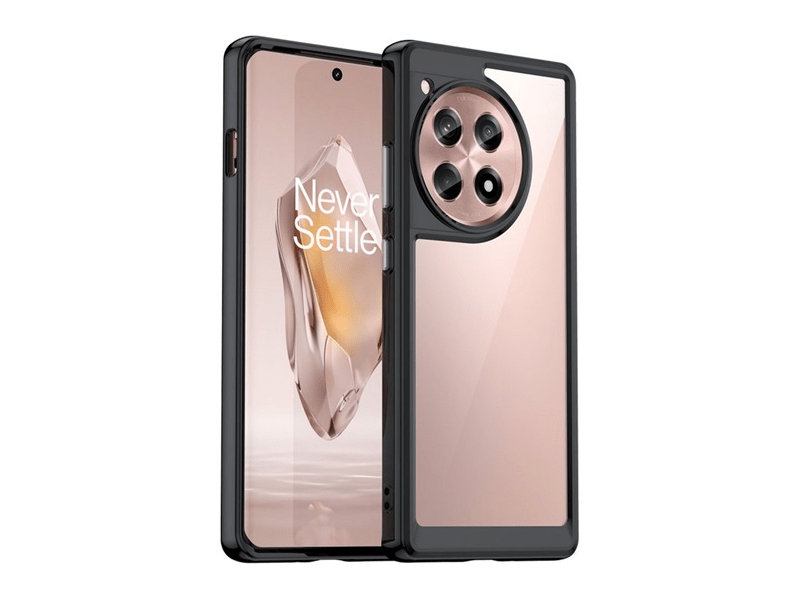 Gigapack OnePlus 12R Szilikon tok, fekete/átlátszó (154173)