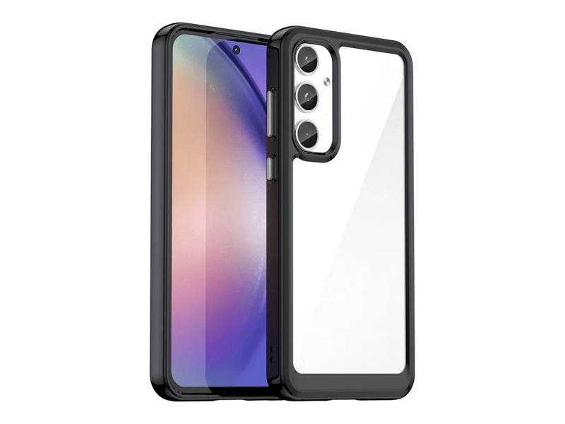 Gigapack Samsung Galaxy A55 Szilikon tok, fekete/átlátszó (154805)