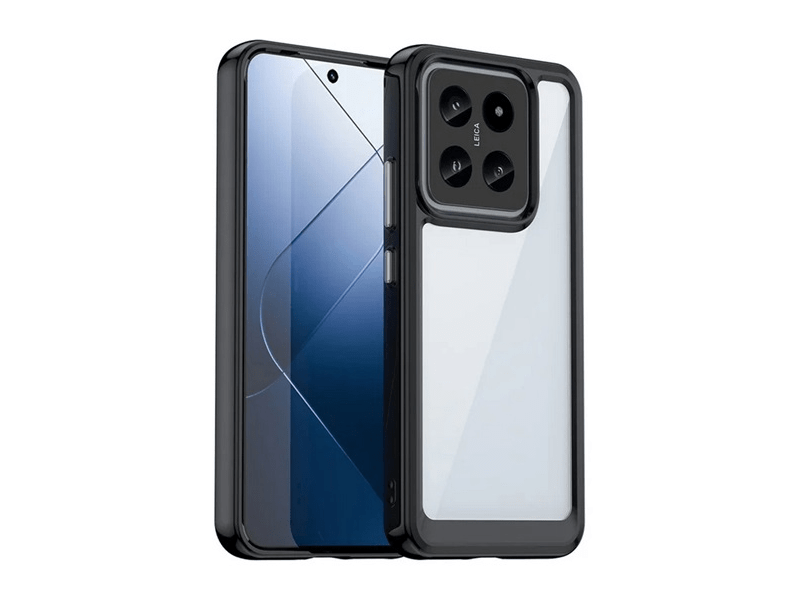 Gigapack Xiaomi 14 Szilikon tok, fekete/átlátszó (GP-155389)
