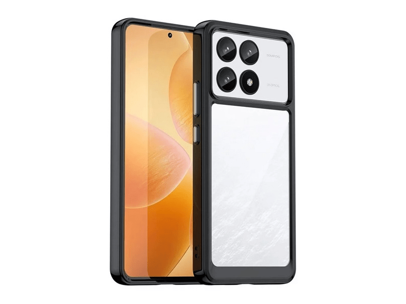 Gigapack Poco F6 Pro Szilikon tok, fekete/átlátszó (158549)