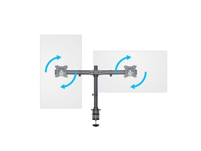 Multibrackets M Deskmount Basic Dual Asztali monitorkonzol