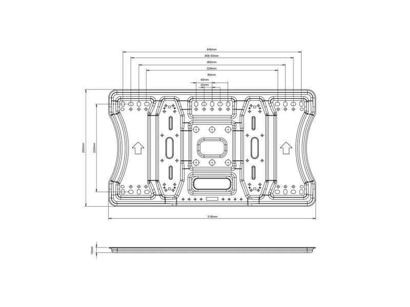 Multibrackets Super Slim Tilt & Turn Plus Fali konzol, 40