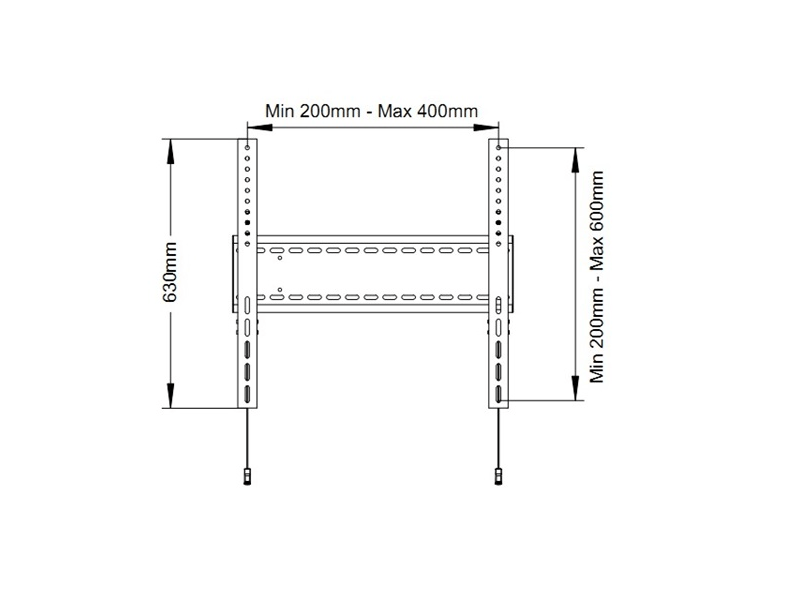 MULTIBRACKETS Fix fali konzol, M Universal Fixed Wallmount SD MAX 800x600 (60-110