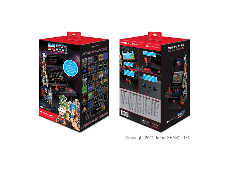 My Arcade Játékkonzol, Data East Classics 34in1 Mini Player Retro Arcade, 10