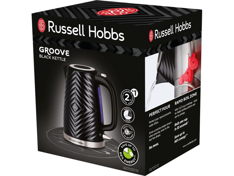 Russell Hobbs 26380-70 Groove vízforraló, fekete