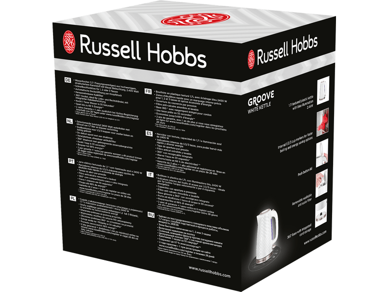 Russell Hobbs 26381-70 Groove vízforraló, fehér