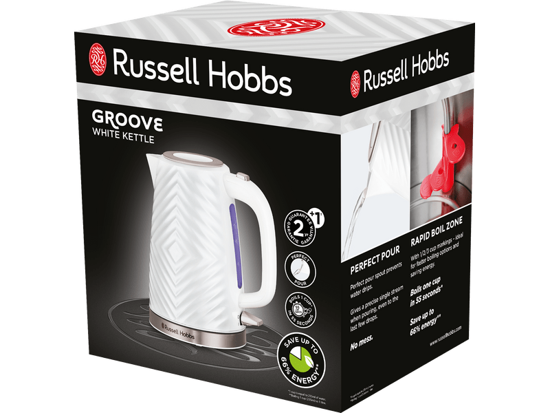 Russell Hobbs 26381-70 Groove vízforraló, fehér