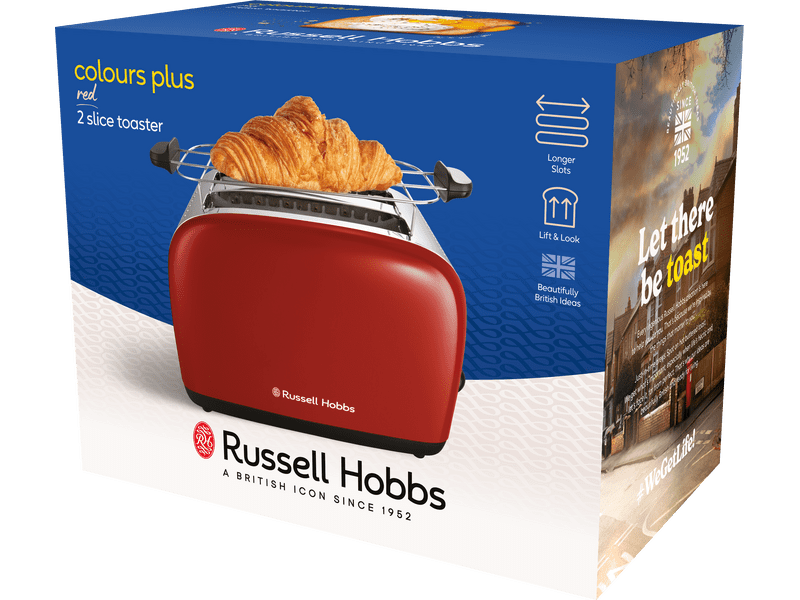 Russell Hobbs 26554-56 Colours Plus toster, crveni