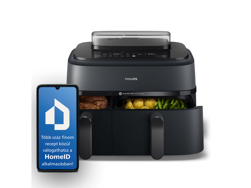 Airfryer,Series 5000,dual,fekete