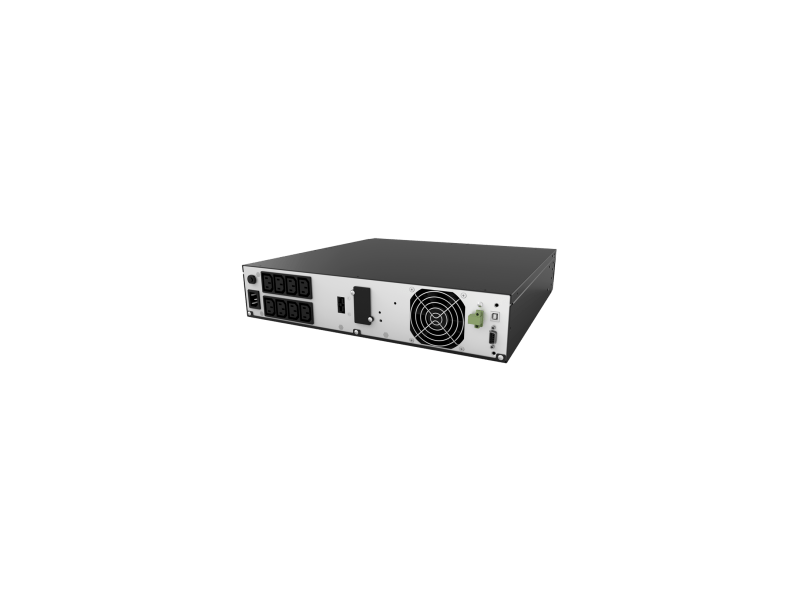 NJOY Szünetmentes 2000VA - Aster 2K (8x IEC C13, On-line, RS232, USB, szoftver, LCD kijelző, 2U rack)