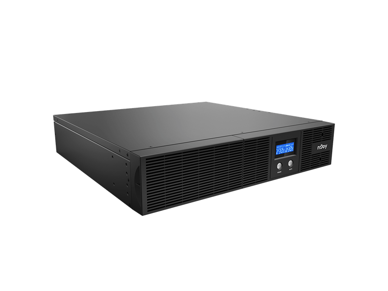 NJOY Szünetmentes 2200VA - Argus 2200 (4 IEC C13, line-interaktív, RJ45, RS232, USB, szoftver, LCD kijelző, 2U rack)