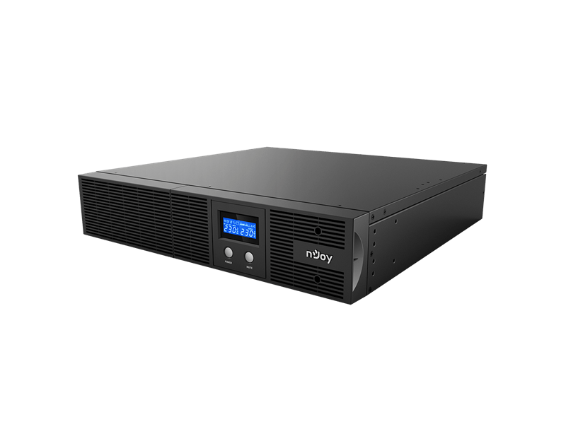 NJOY Szünetmentes 2200VA - Argus 2200 (4 IEC C13, line-interaktív, RJ45, RS232, USB, szoftver, LCD kijelző, 2U rack)