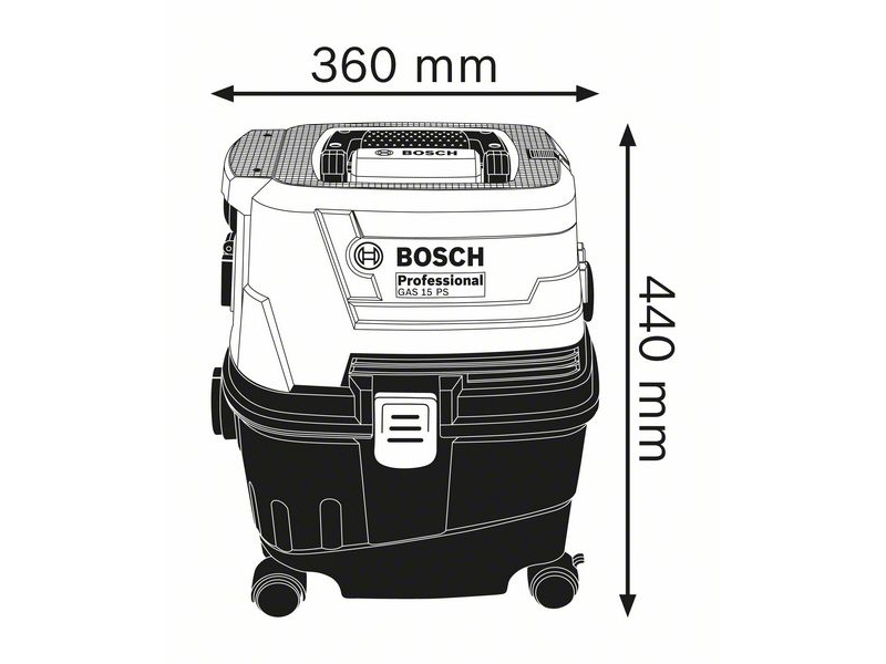 Bosch GAS 15 Nedves/száraz porszívó (06019E5000)
