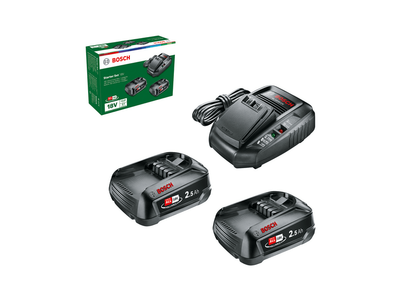Bosch Akku kezdőkészlet, 18V 2x 2,5Ah + AL 1830CV (1600A011LD)