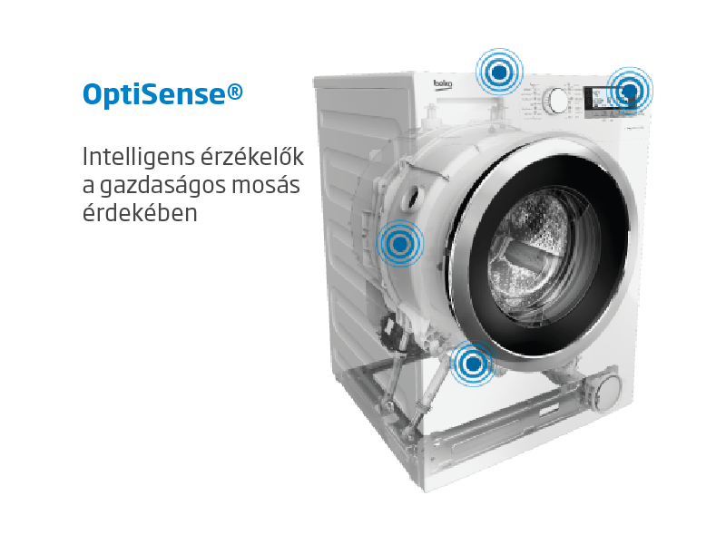 Beko WUE8736XST Elöltöltős mosógép