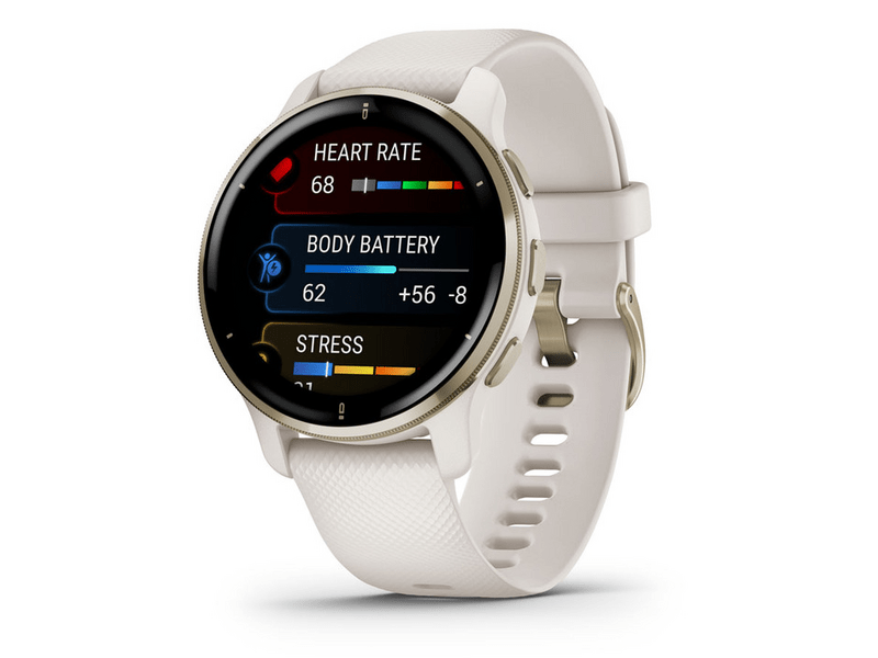 Garmin Venu 2 Plus okosóra, elefántcsont/krémarany (010-02496-12)