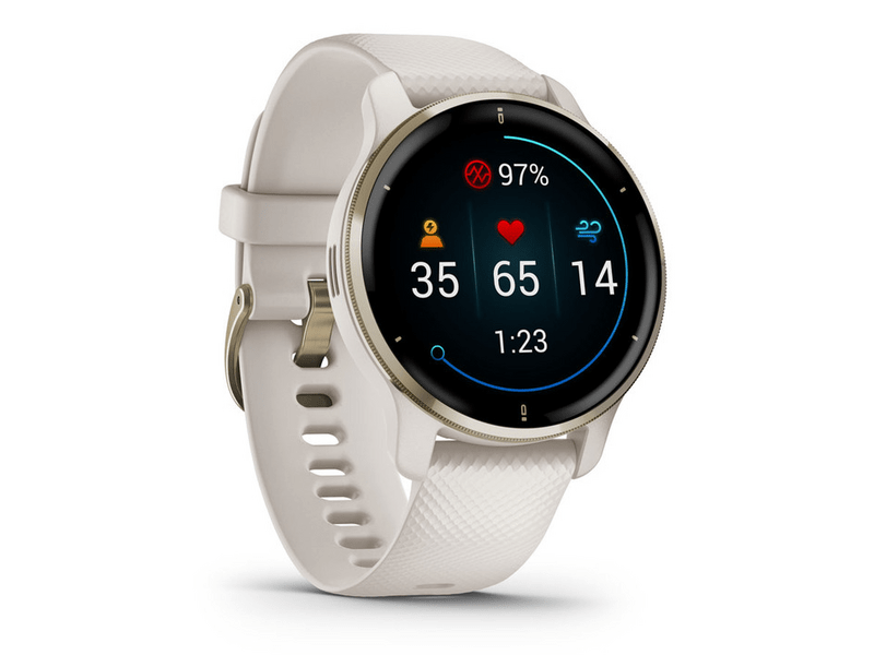Garmin Venu 2 Plus okosóra, elefántcsont/krémarany (010-02496-12)