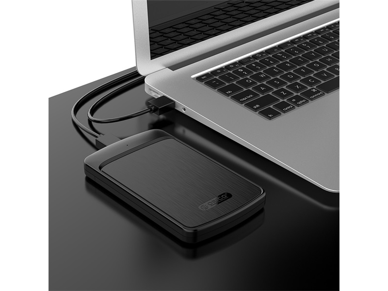 Orico 2020U3-BK-EP Külső HDD/SSD Ház, Fekete, 2.5