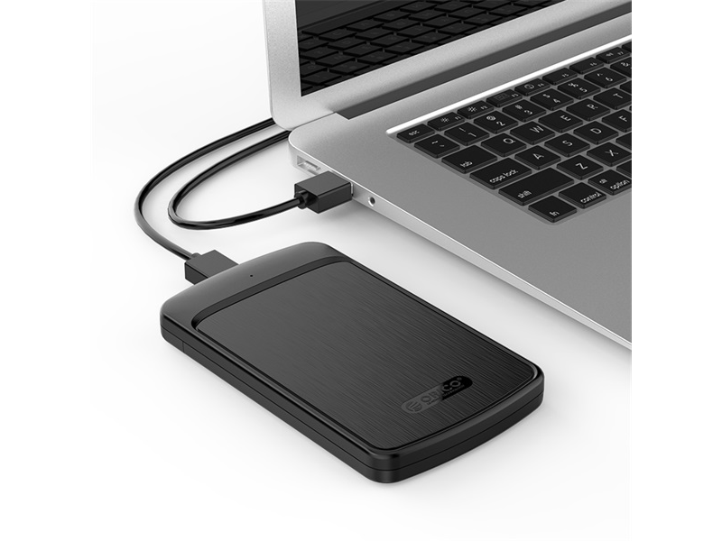 Orico 2020U3-BK-EP Külső HDD/SSD Ház, Fekete, 2.5