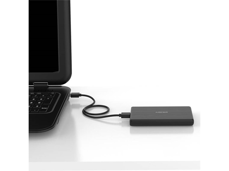 Orico 2520C3-BK/46 Külső HDD/SSD Ház, Fekete, 2.5