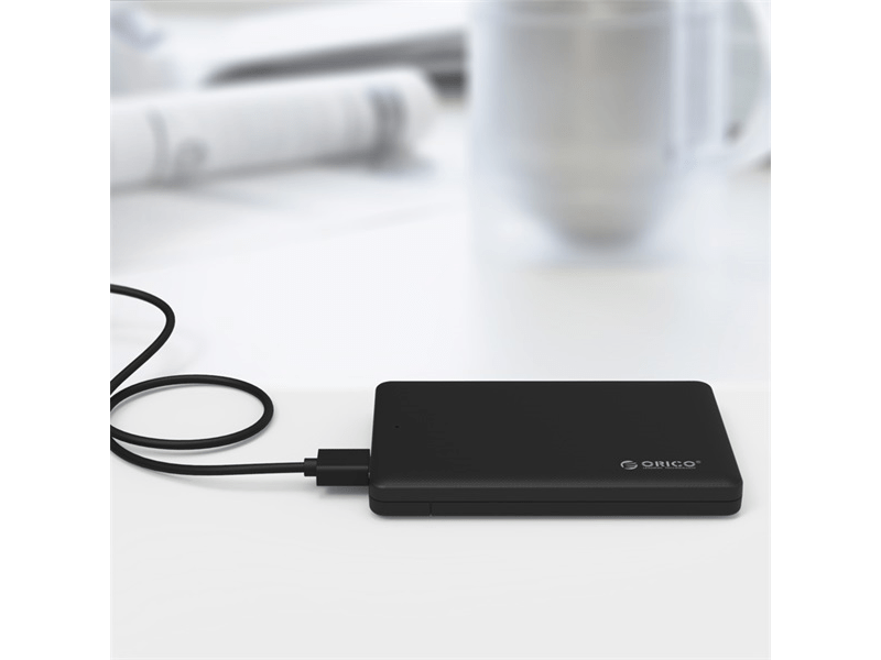 Orico 2577U3-BK/71 Külső HDD/SSD Ház, 2.5