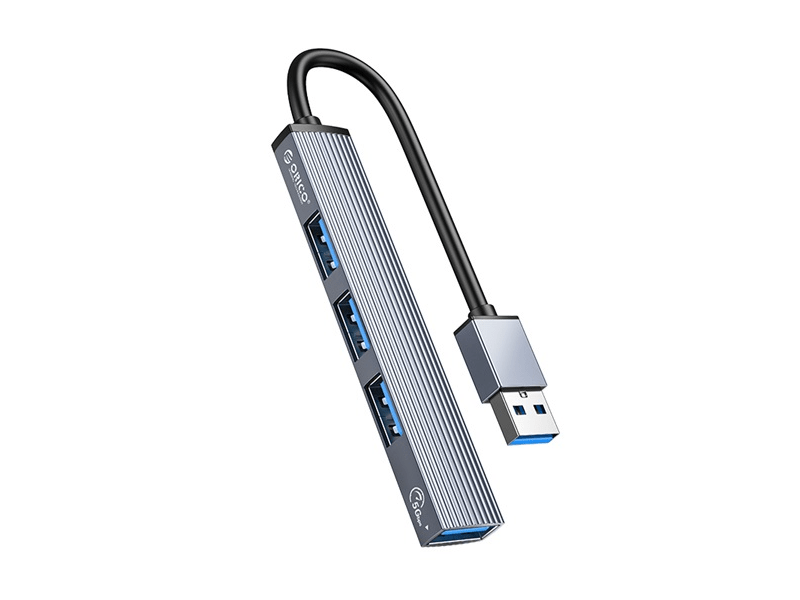 Orico USB3.0 Hub - AH-A13-GY (4 port, Bemenet: USB-A, Kimenet: 1xUSB-A3.0+3xUSB-A2.0, szürke)