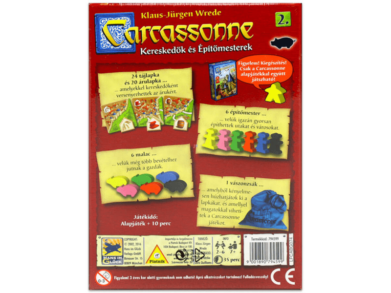 Carcassonne 2. kiegészítő - Kereskedők és építőmesterek (794599)