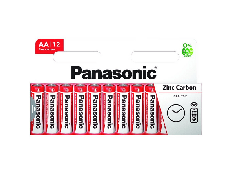 Panasonic RedZinc R6RZ/12HH AA/ceruza cink-mangán tartós elem, 12 db