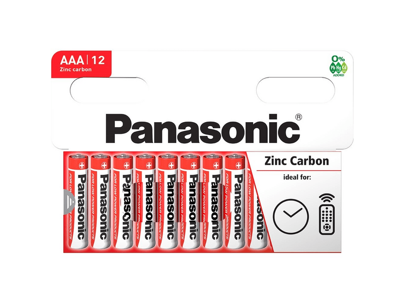 Panasonic RedZinc R03RZ/12HH AAA cink-mangán tartós elem 12 db/csomag