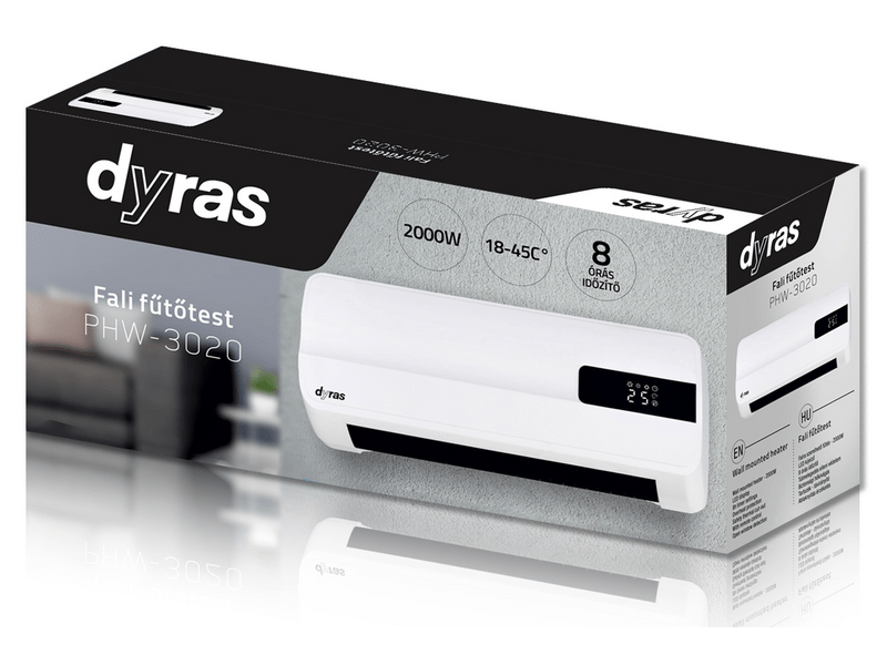 Dyras PHW-3020W Falra szerelhető fűtés