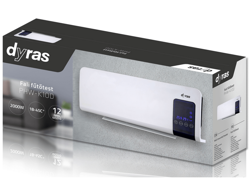 Dyras PHW-K10D falra szerelhető fűtés