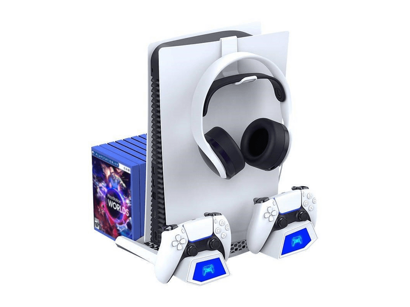 iPega PG-5023A PlayStation 5 asztali tartó/hűtő, fehér