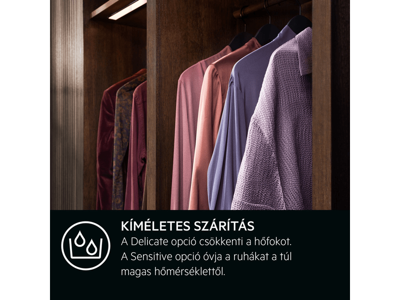 Hőszivattyús szárítógép, 9 kg, A++
