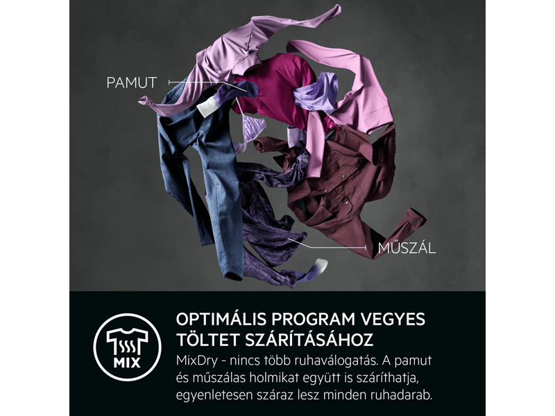 Hőszivattyús szárítógép, 9 kg, A++