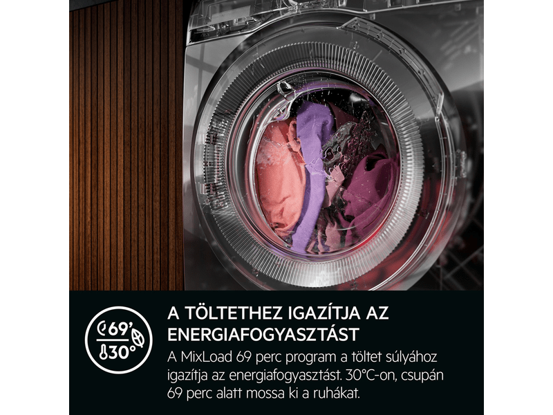 AEG LFR73844VE Elöltöltős gőzmosógép, 8 kg