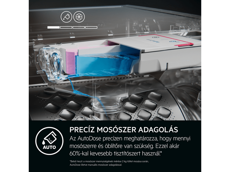 AEG LFR73944QE Autodose Elöltöltős gőzmosógép