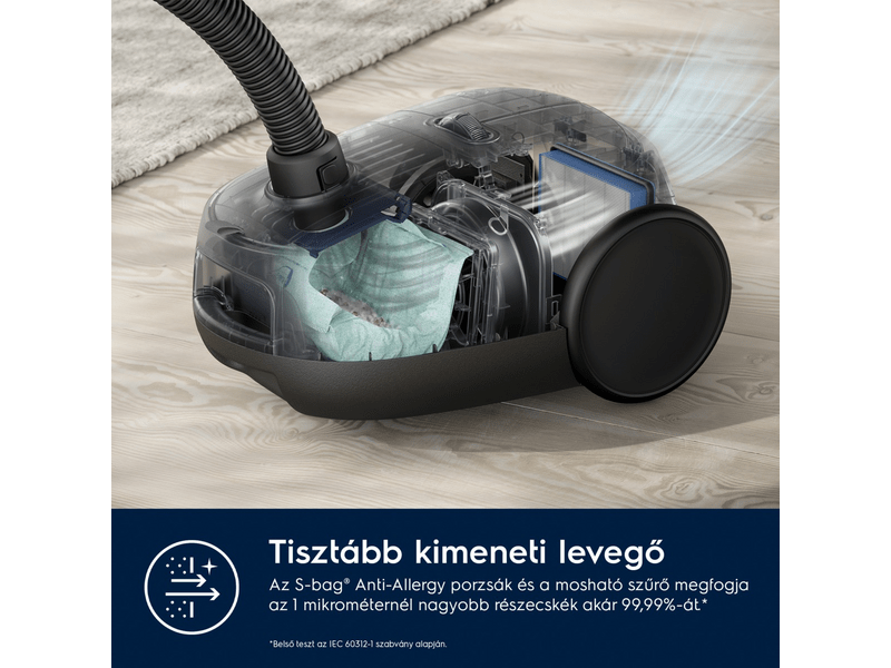 Porzsákos porszívó Hygienic, 550W