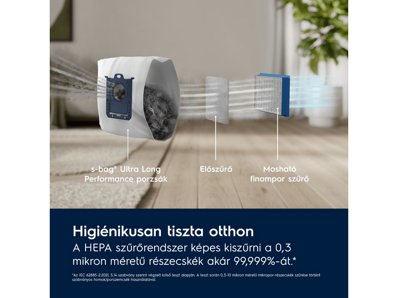 Porzsákos porszívó, 550W, világos szürke